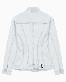 Buy 여성 오버사이즈핏 코르셋 데님 재킷 in color 028A CHALKY BLU