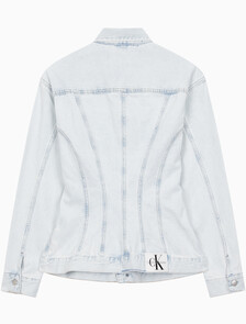 Buy 여성 오버사이즈핏 코르셋 데님 재킷 in color CHALKY BLUE