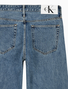 Buy 남성 90's 스트레이트핏 스톤블루 데님 in color MID BLUE BACK EMBRO