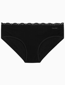 Buy 여성 레이스 트림 힙스터 in color BLACK