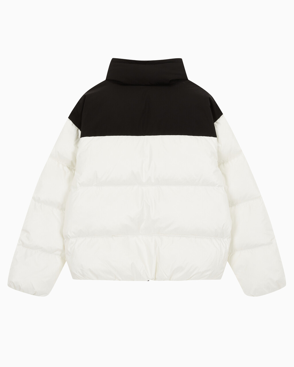 Buy 남녀공용 릴렉스 숏 블로킹 다운 푸퍼 in color WHITE