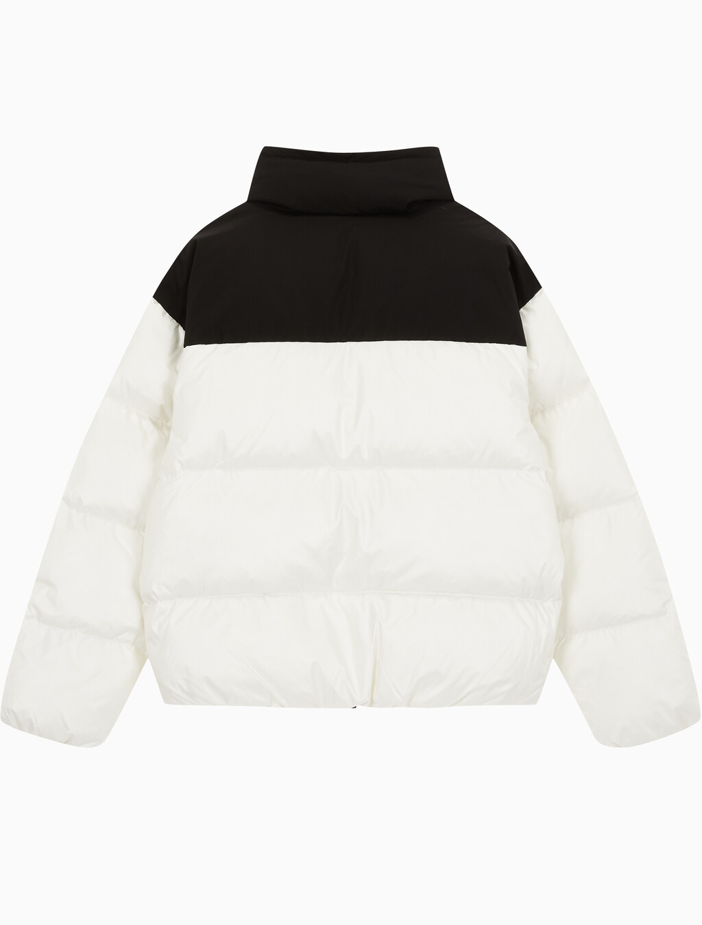 Buy 남녀공용 릴렉스 숏 블로킹 다운 푸퍼 in color WHITE