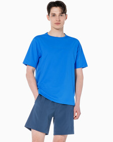 Buy 남성 레귤러 핏 에센셜 스트레치 기능성 반팔 티셔츠 in color PALACE BLUE