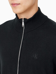 Buy 남성 에센셜 스웨터 가디건 in color CK BLACK