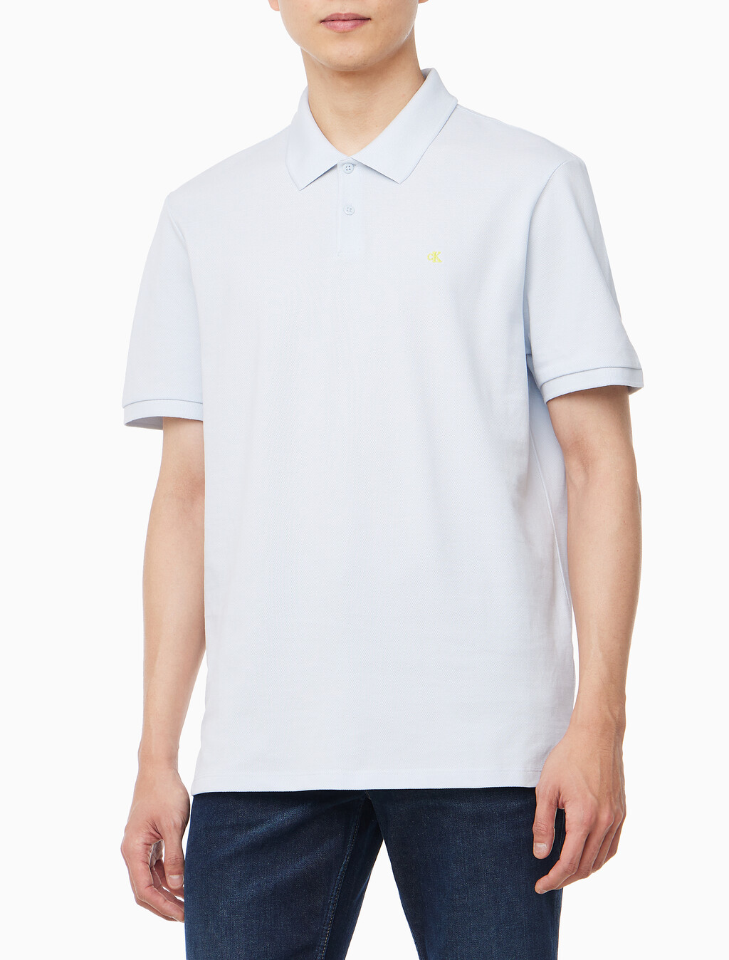 Buy 남성 레귤러핏 피케 반팔 클래식 폴로 티셔츠 in color LIGHT BLUE