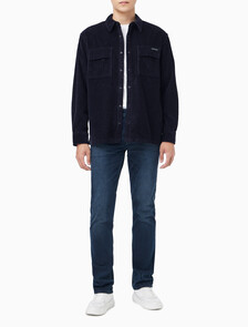 Buy 남성 릴렉스핏 코듀로이 포켓 긴팔 셔츠 in color Navy