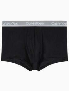 Buy 남성 CK 마이크로 플러스 4PK 로우 라이즈 드로즈 in color BLACK