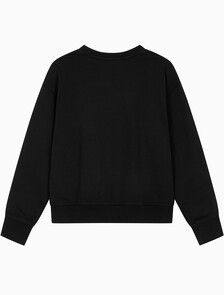 Buy 여성 아카이브 로고 프렌치테리 릴렉스핏 스웻셔츠 in color BLACK