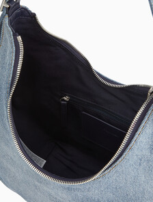 Buy 여성 로고 데님 볼드 크레센트 크로스오버 백 in color DENIM