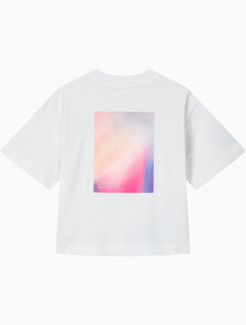 Buy 여성 패션핏 그라데이션 반팔 티셔츠 in color BRILLIANT WHITE