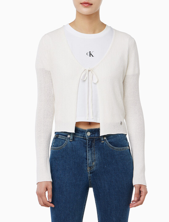 여성 리넨 블랜드 가디건