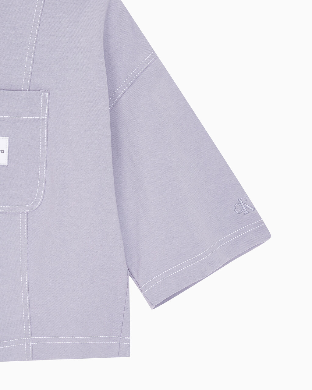 Buy 여성 패션 오버핏 크롭티 in color LAVENDER