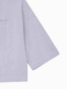 Buy 여성 패션 오버핏 크롭티 in color LAVENDER