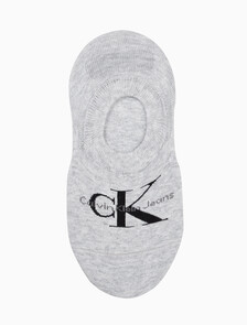 Buy 여성 콤드 코튼 모노그램 라이너 삭스 (화이트 1 PAIR) in color PALE GREY