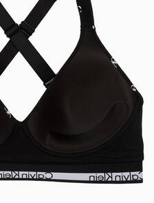 Buy 여성 아이콘 코튼 모달 리프트 브라렛 in color DIAMOND LOGO PRINT_BLACK