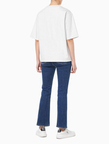 Buy 여성 쿨링 저지 릴렉스핏 반팔 티셔츠 in color LIGHT GREY HEATHER