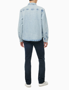 Buy 남성 레귤러핏 라이트블루 데님 셔츠 in color CHALKY BLUE