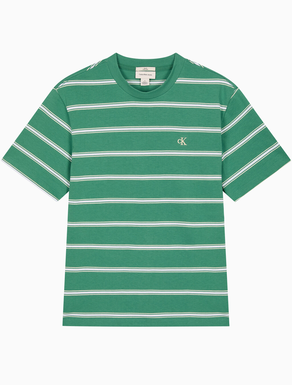 Buy 이지 스트라이프 크루넥 티 in color Wild Green