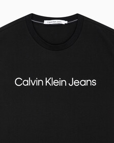 Buy 남성 레귤러핏 인스티튜셔널 로고 스트레치 반팔 티셔츠 in color CK BLACK