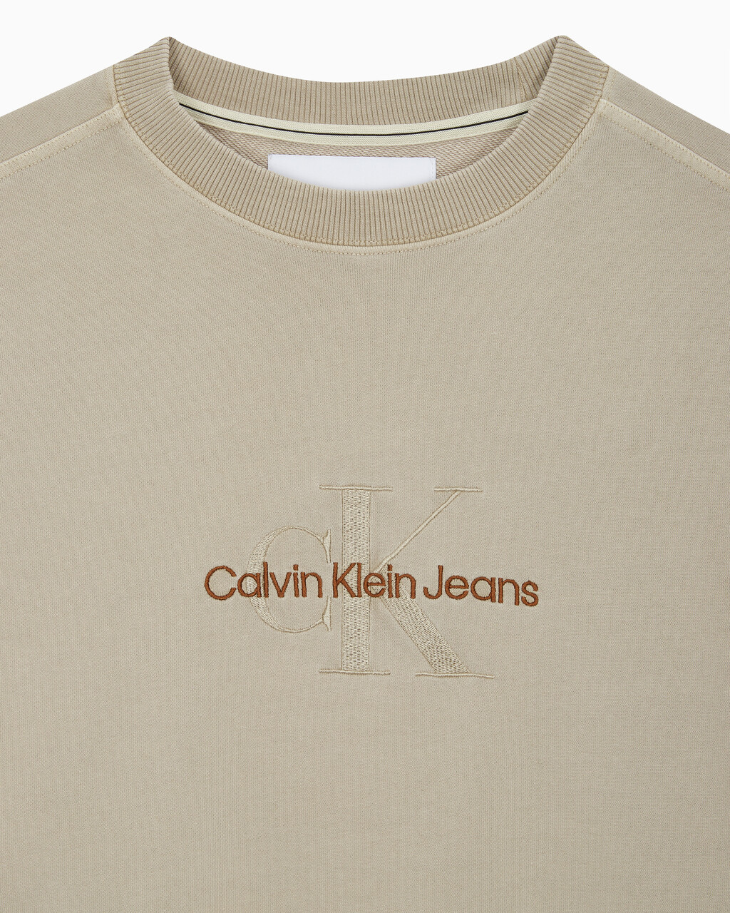 Buy 남성 모노로고 내츄럴 크루넥 in color BEIGE