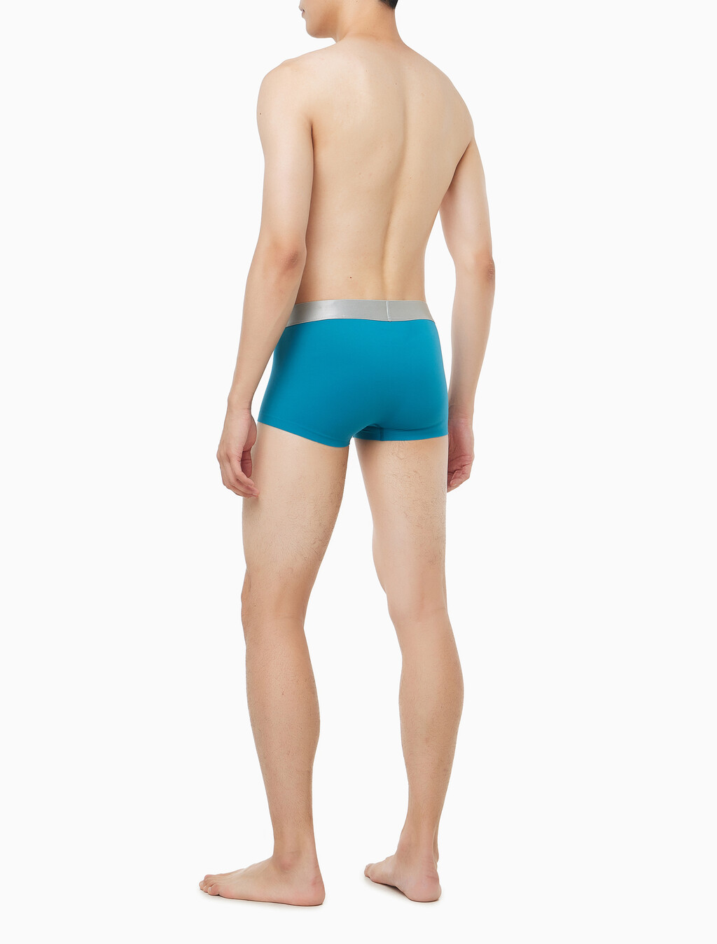 Buy 남성 브러시드 마이크로파이버 스트레치 로우 라이즈 트렁크 in color TEAL MARINE