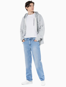 Buy 남성 90'S 스트레이트핏 라이트블루 데님 in color CHALKY BLUE