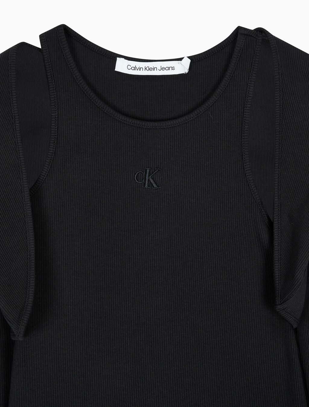 Buy 여성 2 IN 1 컷 아웃 립 드레스 in color CK BLACK