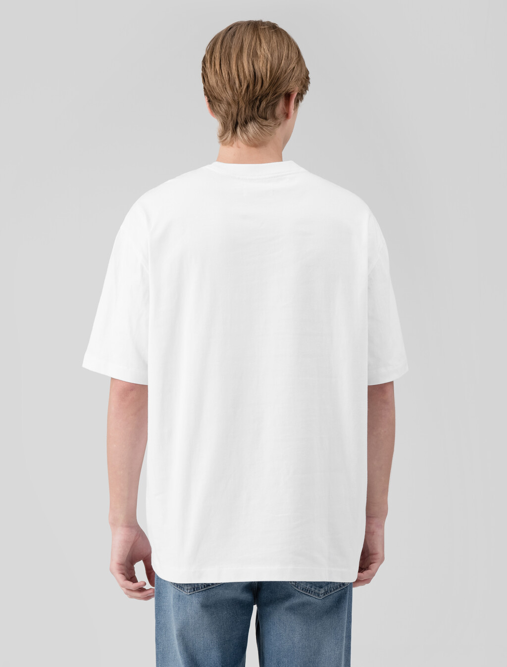 Buy 남성 릴렉스핏 헤비 코튼 크루넥 반팔 티셔츠  in color BRILLIANT WHITE