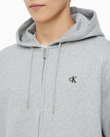 Buy 남성 아카이브 로고 플리스 집업 후디 in color HEROIC GREY HEATHER CM1BK 08