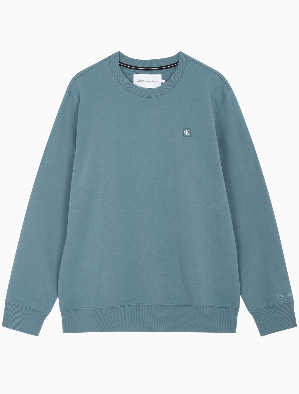 Buy 남성 레귤러핏 CK 뱃지 로고 스웻셔츠 in color GOBLIN BLUE