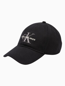 Buy 남녀공용 CKJ 모노그램 엠브로이더리 볼캡 in color BLACK