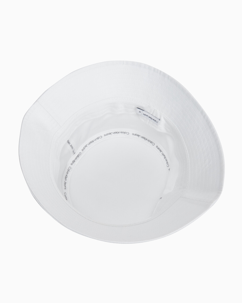 Buy 남녀공용 CKJ 모노그램 엠브로이더리 버킷햇 in color BRIGHT WHITE