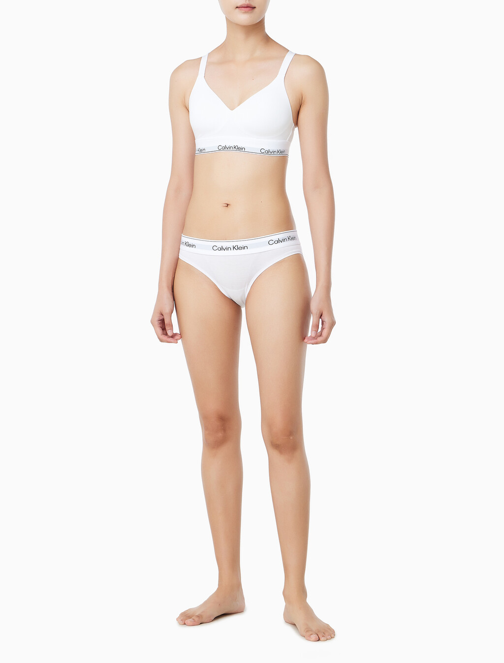 Buy 여성 아이콘 코튼 모달 AF 비키니 in color WHITE