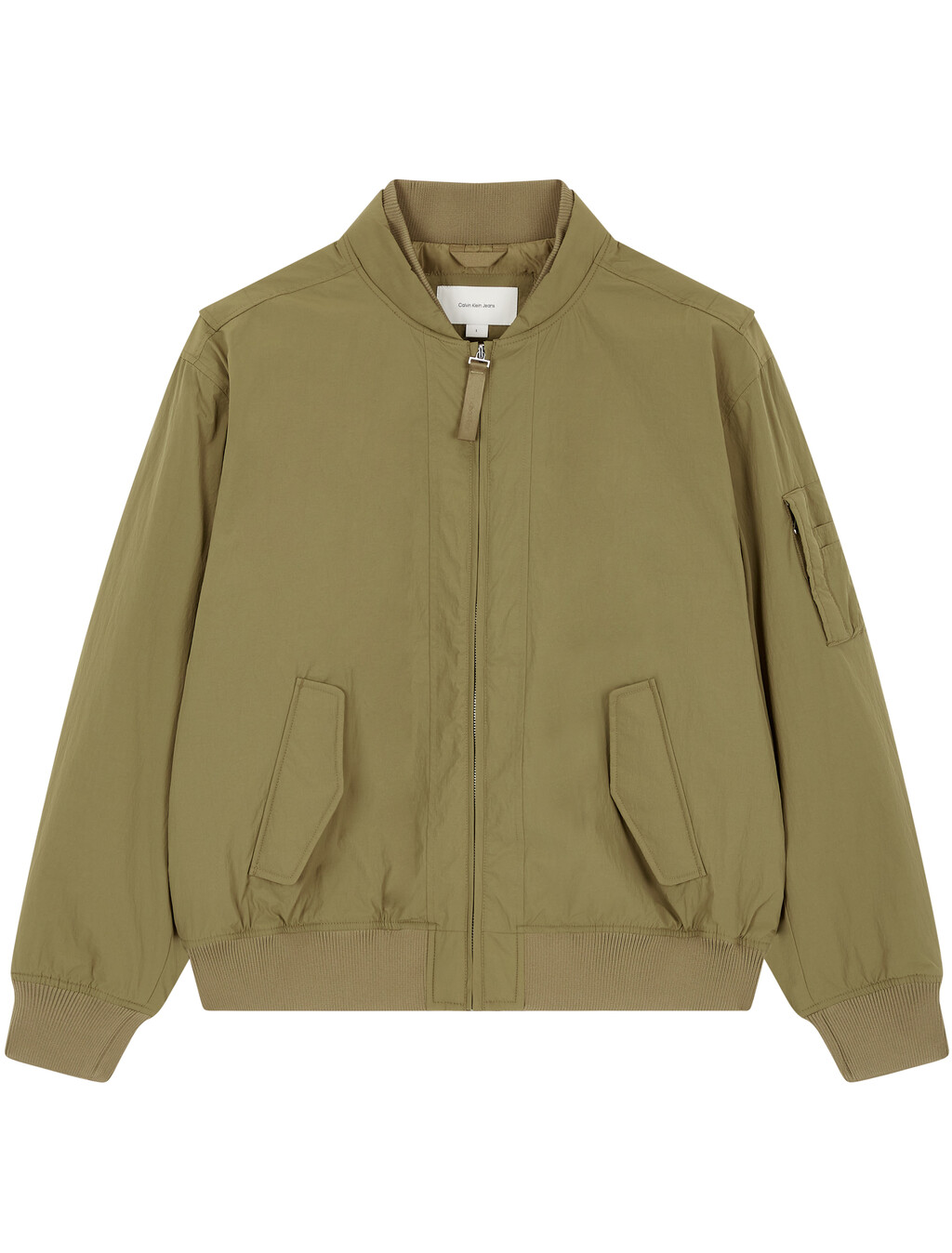 Buy 남성 릴렉스핏 패디드 기능성 봄버 자켓 in color OLIVE