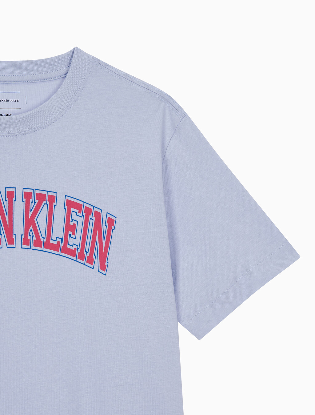 Buy 여성 박시 캘빈클라인 바시티 반팔 티셔츠 in color HEATHER