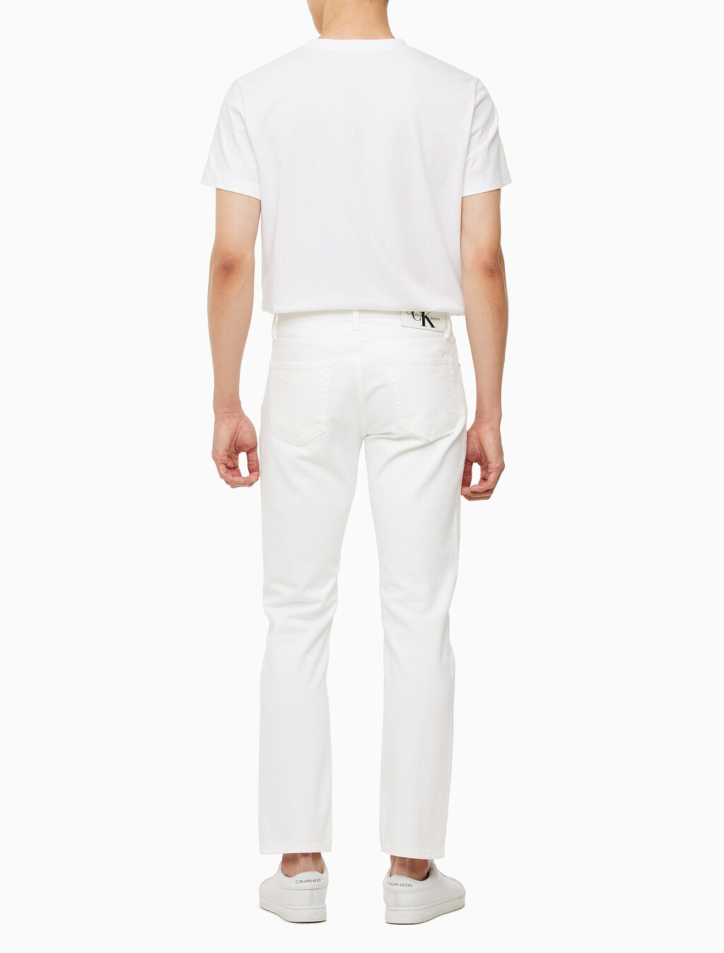 Buy 남성 어센틱 스트레이트핏 화이트 데님 in color CHALKY BLUE