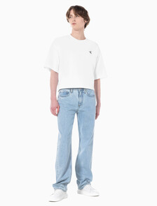 Buy 남성 90's 스트레이트핏 라이트블루 데님 in color CHALKY BLUE