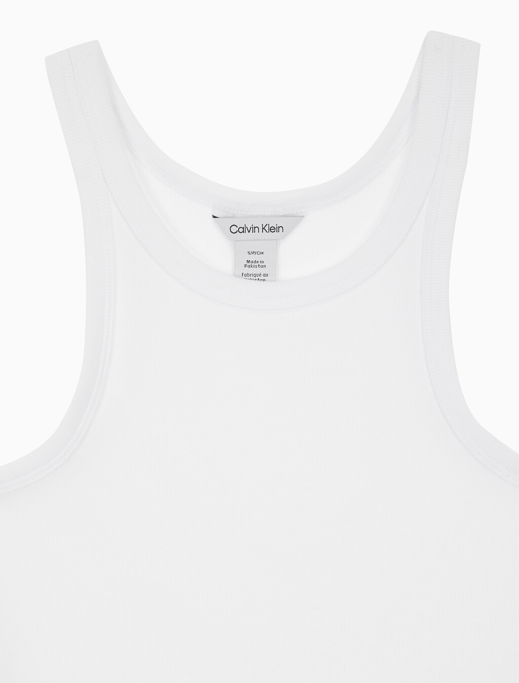 Buy 여성 코튼 컨투어 립 탱크 탑 in color BRILLIANT WHITE
