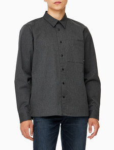 Buy 남성 멜란지 유틸리티 셔츠 in color CHARCOAL