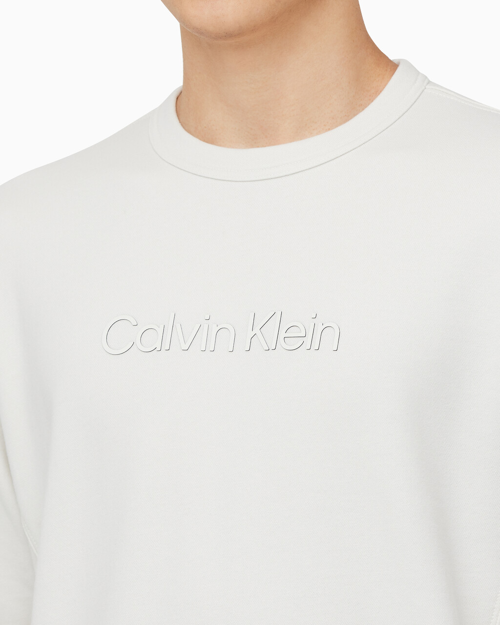 Buy 남성 릴렉스 핏 에센셜 스웻셔츠 in color WHITE