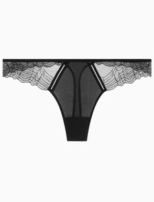 Buy 여성 CK 블랙 지오 레이스 T팬티 in color BLACK