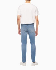 Buy 남성 모던 테이퍼 라이트블루 데님 in color 028A CHALKY BLU