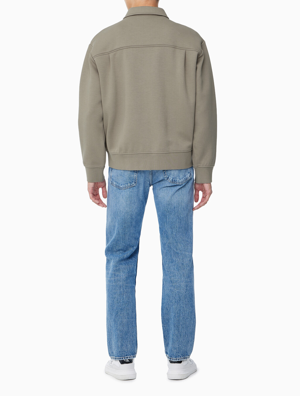 Buy 남성 릴렉스핏 트윌 스웻 집업 자켓 in color KHAKI BEIGE