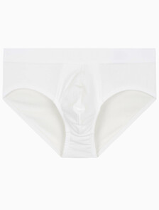 Buy 남성 CK 블랙 코튼 힙브리프 in color WHITE