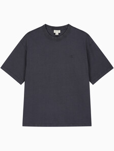 Buy 남성 릴렉스핏 저지 워시 반팔 티셔츠 in color CHARCOAL