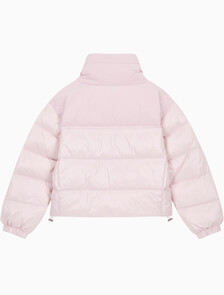 Buy 여성 매트 블라킹 샤인 다운 자켓 in color Pink