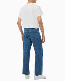 Buy 남성 90's 루즈핏 미드블루 데님 in color MID BLUE BACK EMBRO