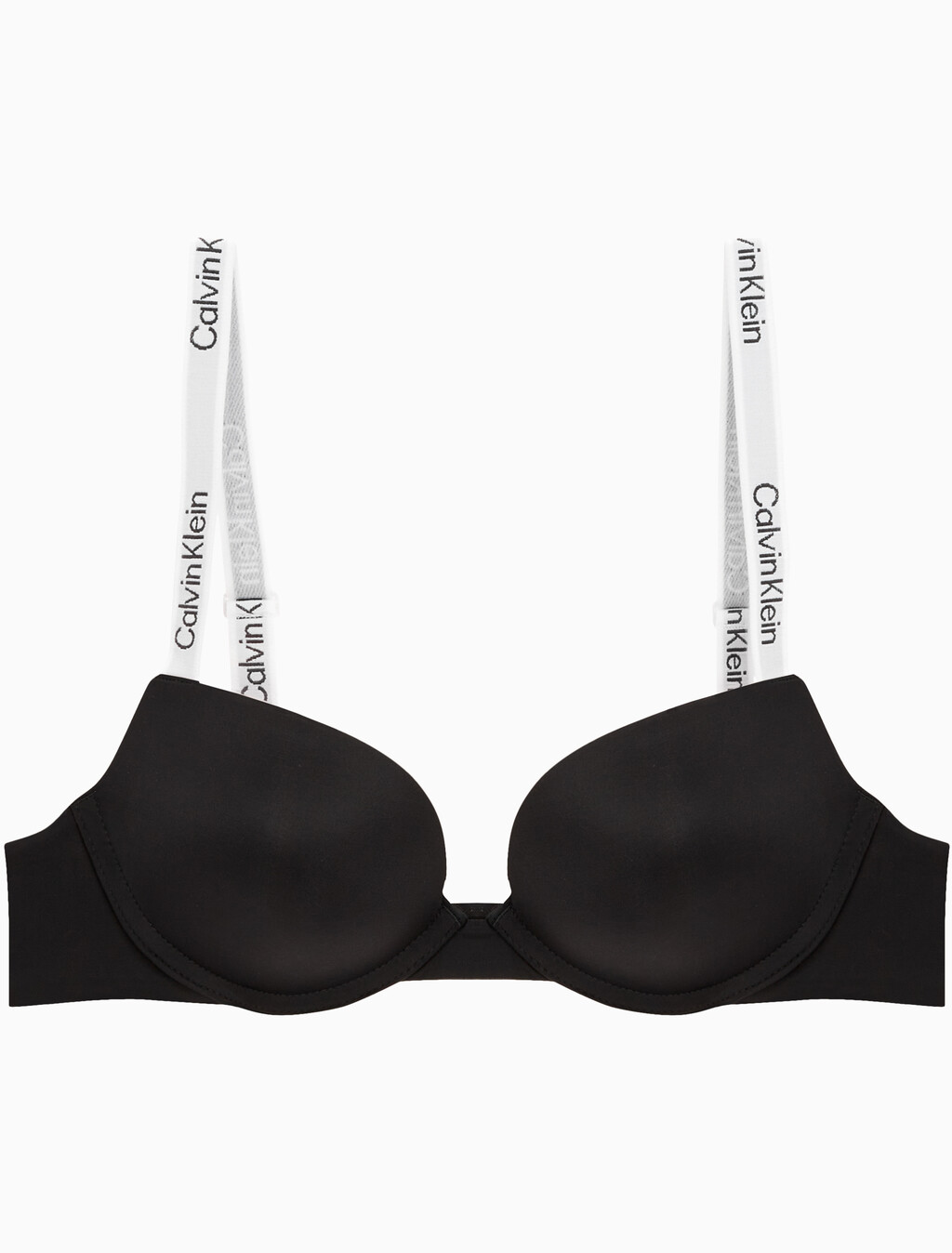 Buy 여성 테일러드 로고 푸쉬업 플런지 브라 in color BLACK