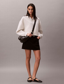 Buy 여성 크롭 스포티 스쿠바 봄버 자켓 in color VANILLA HEATHER