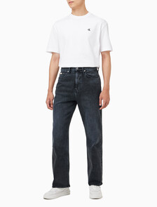 Buy 남성 와이드핏 다크블루 네이비 데님 in color BLUE BLACK HANGER LOOP